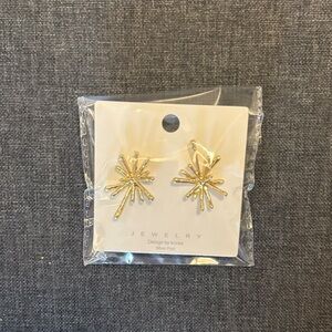 Gold tone Starburst Earrings